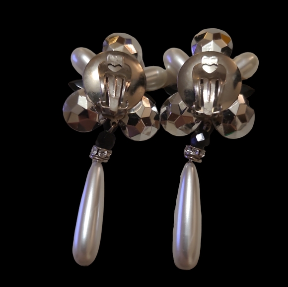 Vintage Blingy Clip-on Earrings Lot 10 - Picture 2 of 2